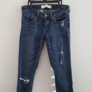 A&F Distressed Skinny Jeans